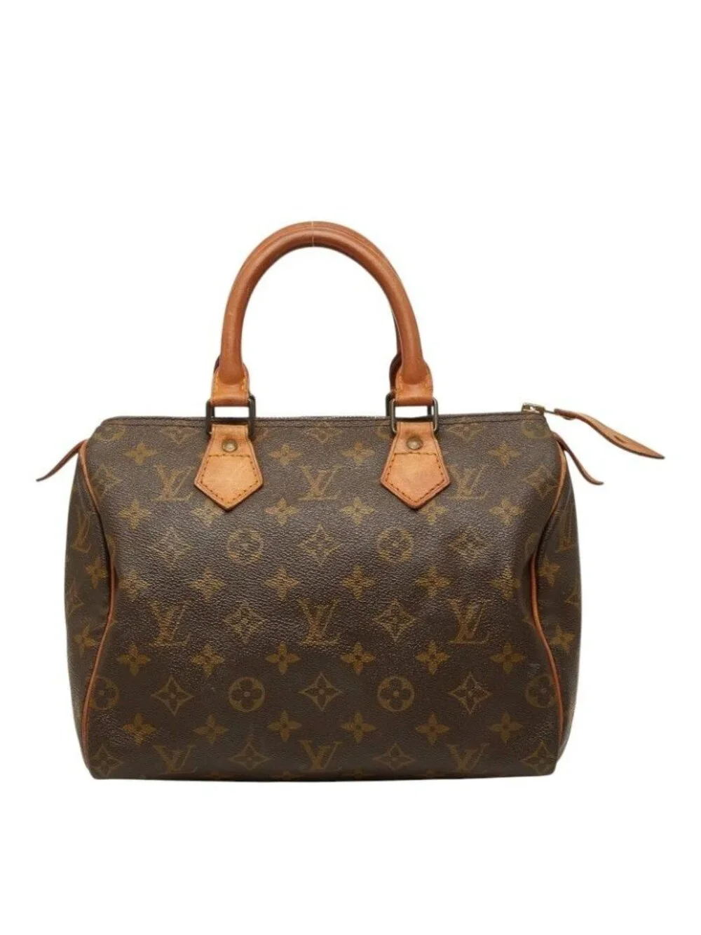 Louis Vuitton Monogram Speedy 25 Handbag Brown Leather